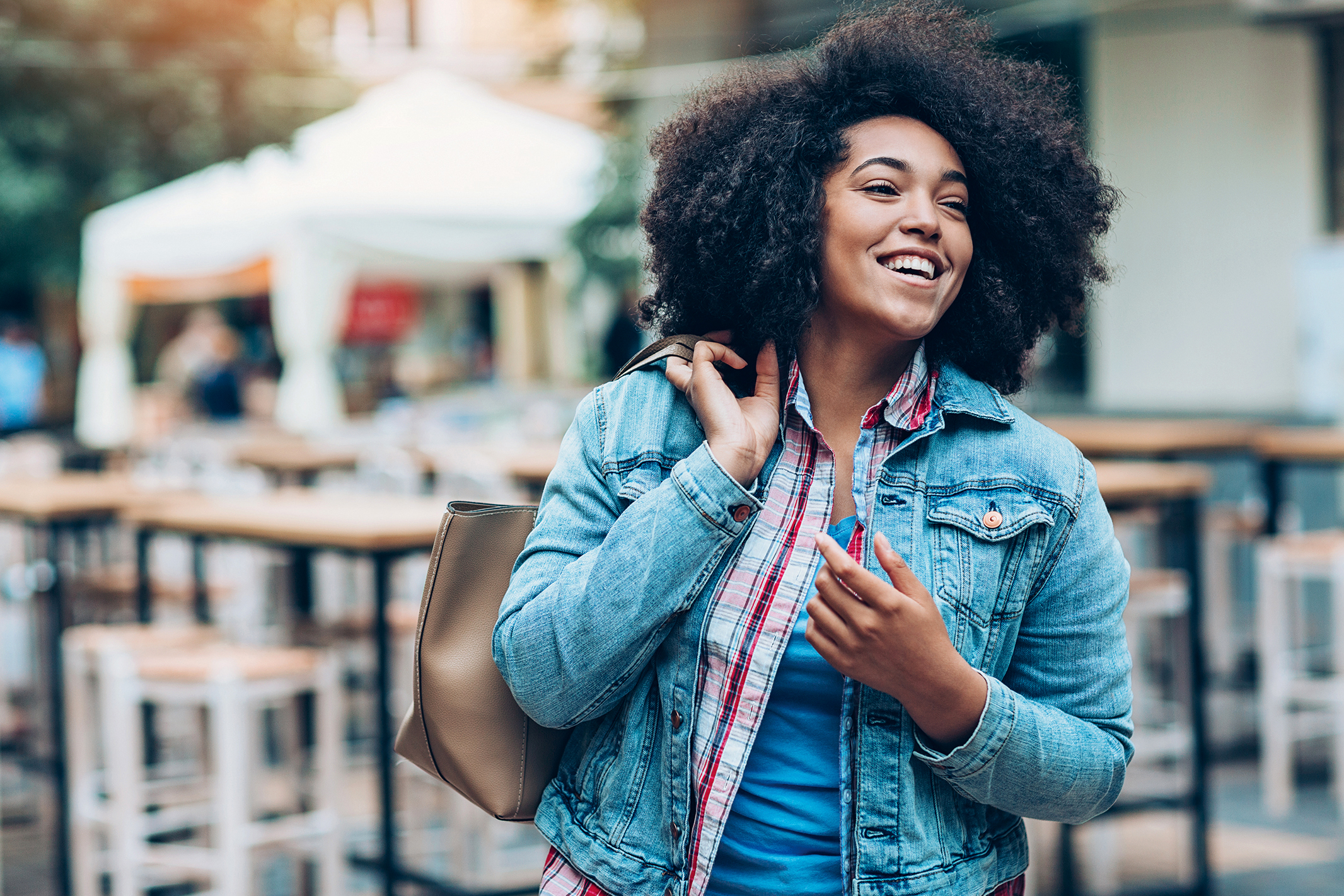 Woman smiling